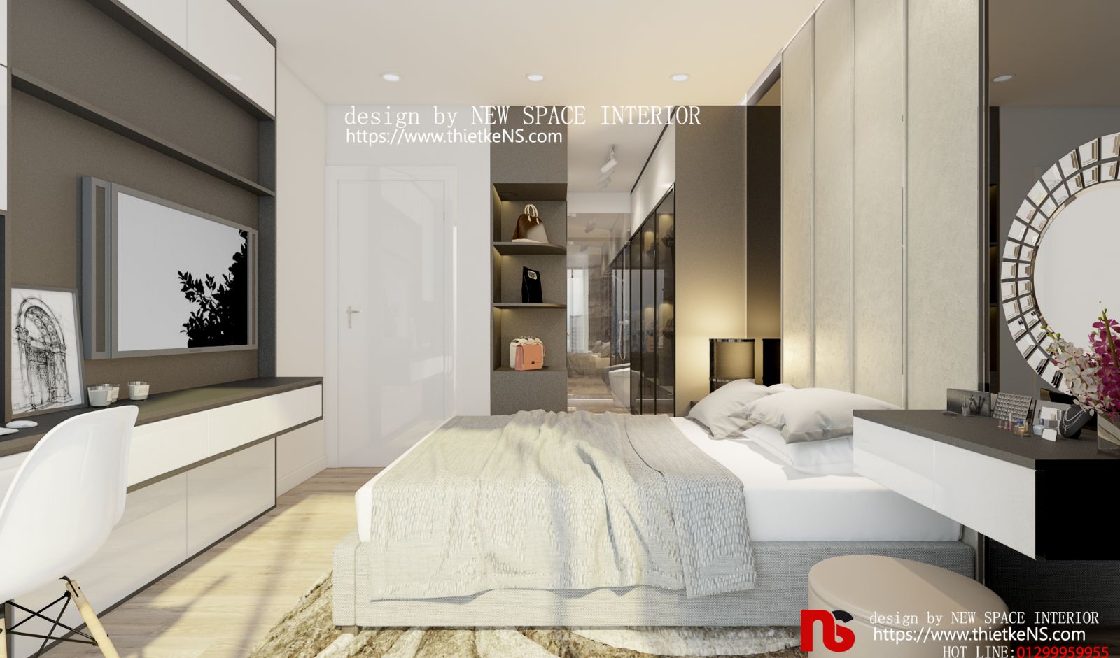 Thiết kế nội thất chung cư khu vực phòng ngủ