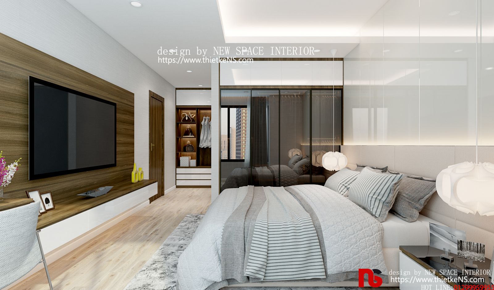 Thiết kế nội thất chung cư khu vực phòng ngủ 