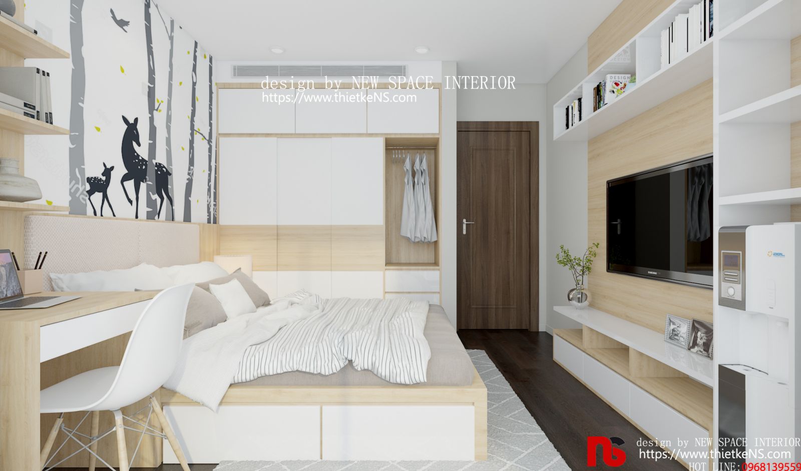 Thiết kế nội thất chung cư phòng ngủ
